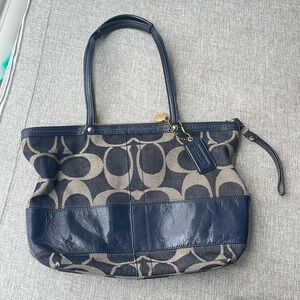Coach top handle logo bag